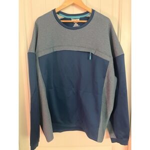 Duluth Trading Sweater Mens 2XL Blue Boundary Layer Fleece Sweatshirt Crew